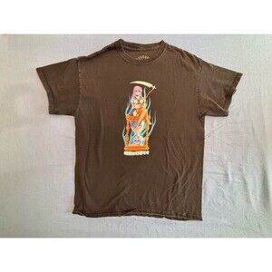 No Hours Anime Graphic T-shirt Men's Size M Black